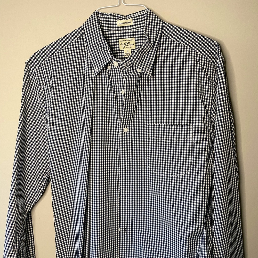 J. Crew Slim Untucked Secret Wash organic cotton poplin shirt
